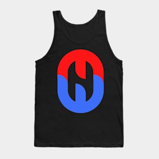 N + E - Letter A to Z Text Collection blue & red Colour Tank Top